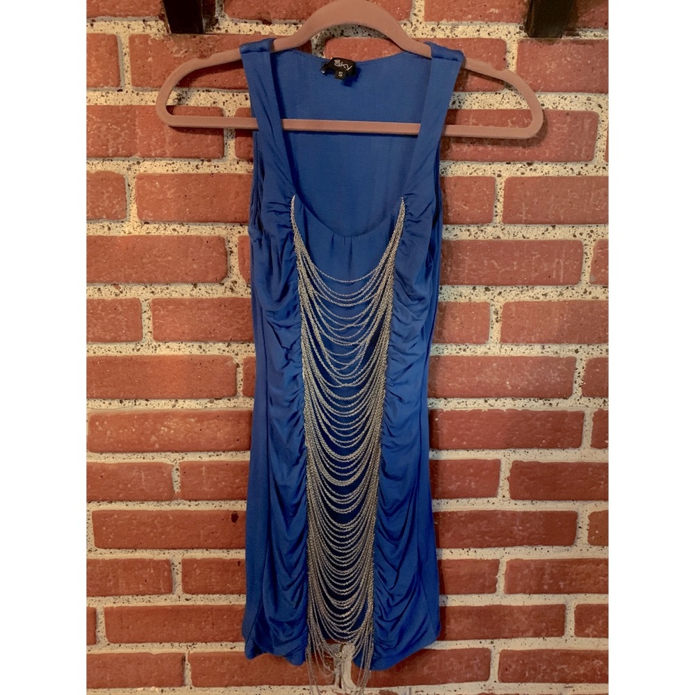 Sky Blue Dress with Medal Details